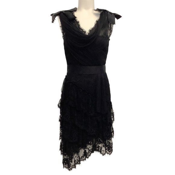 Chanel 2006 Black Lace Sleeveless Dress with Satin Belt - Picture 1 of 4